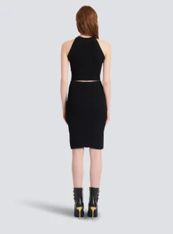 Women Balmain Knit Crop Top