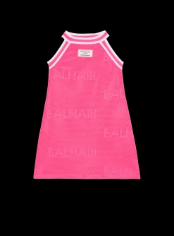 Kids Balmain Knit Dress With Logo