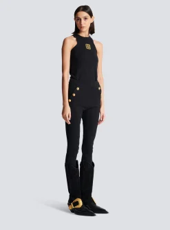 Women Balmain Knit Leggings With 6 Buttons