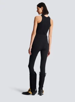 Women Balmain Knit Leggings With 6 Buttons