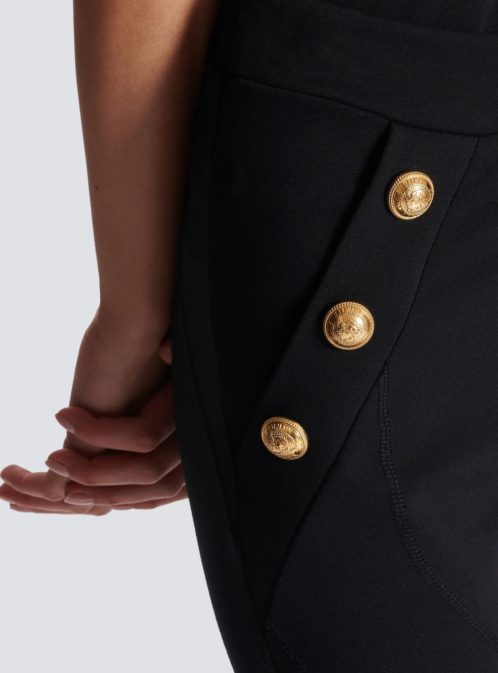 Women Balmain Knit Leggings With 6 Buttons