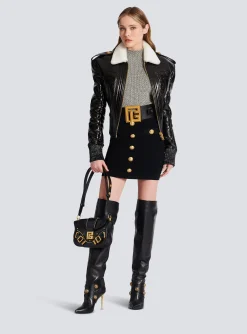 Women Balmain Knit Skirt With Buttons