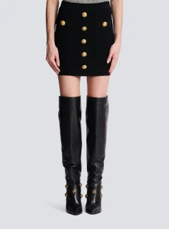 Women Balmain Knit Skirt With Buttons
