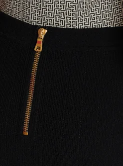 Women Balmain Knit Skirt With Buttons