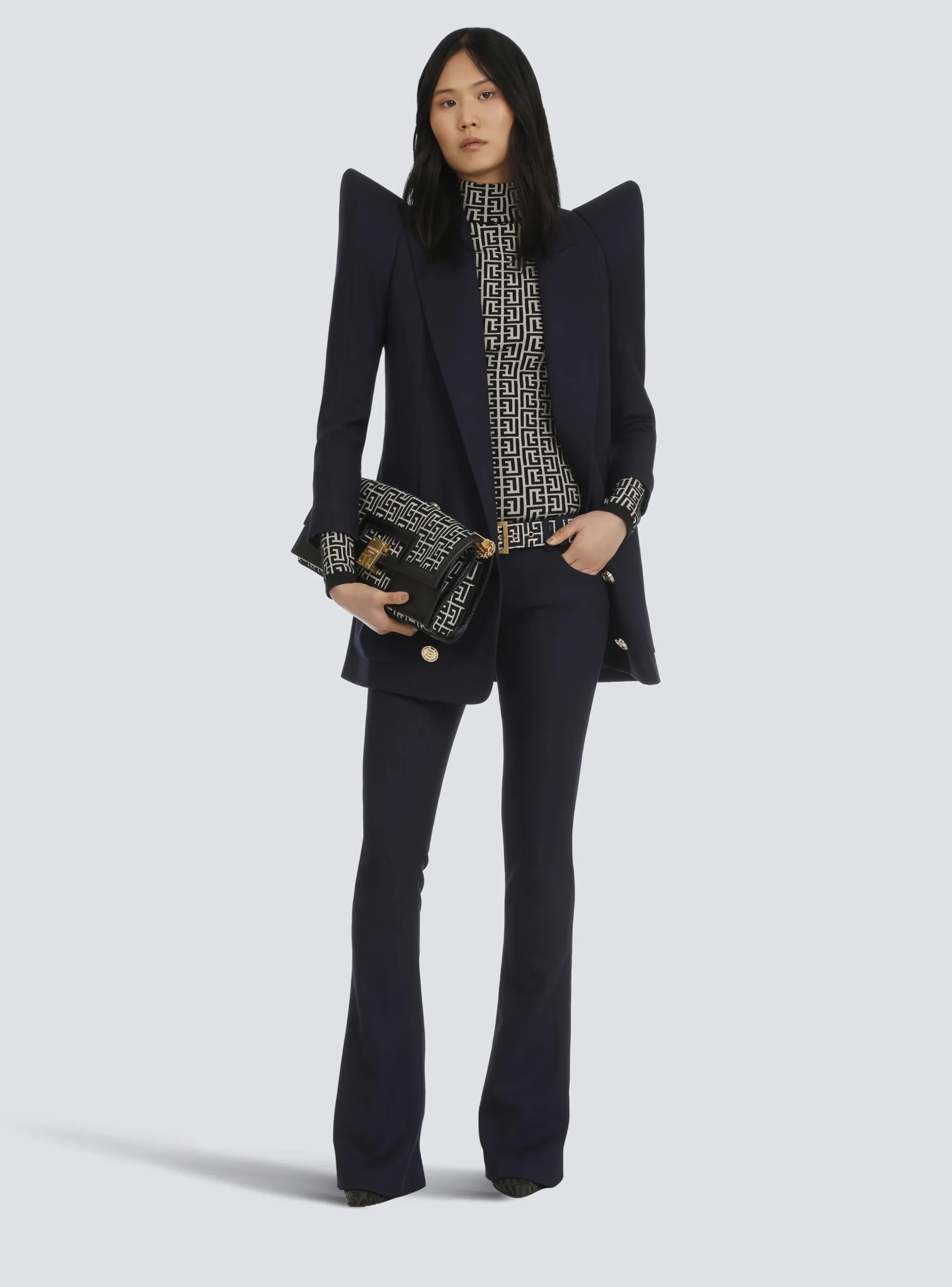 Women Balmain Knit Sweater With Monogram