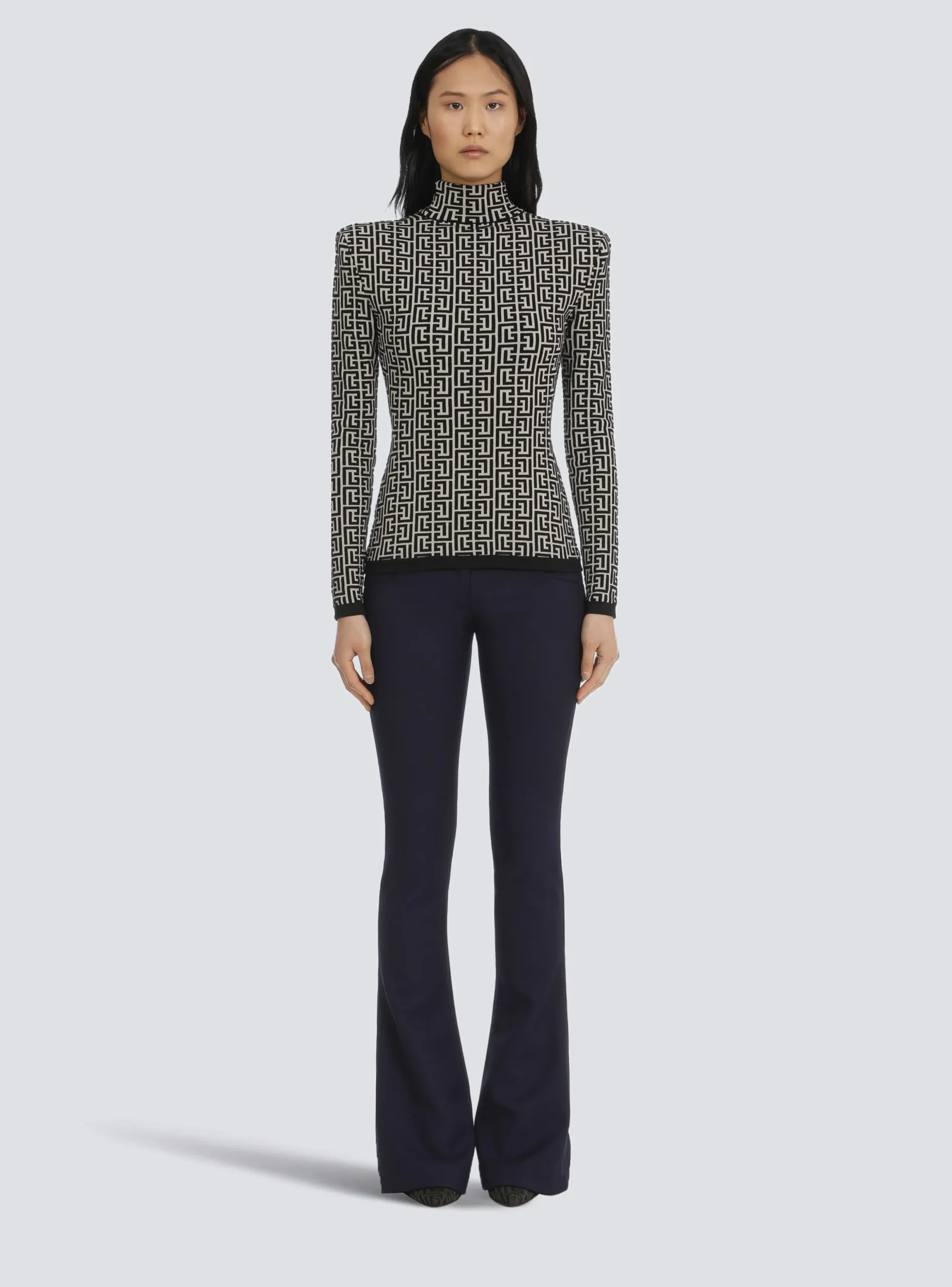Women Balmain Knit Sweater With Monogram