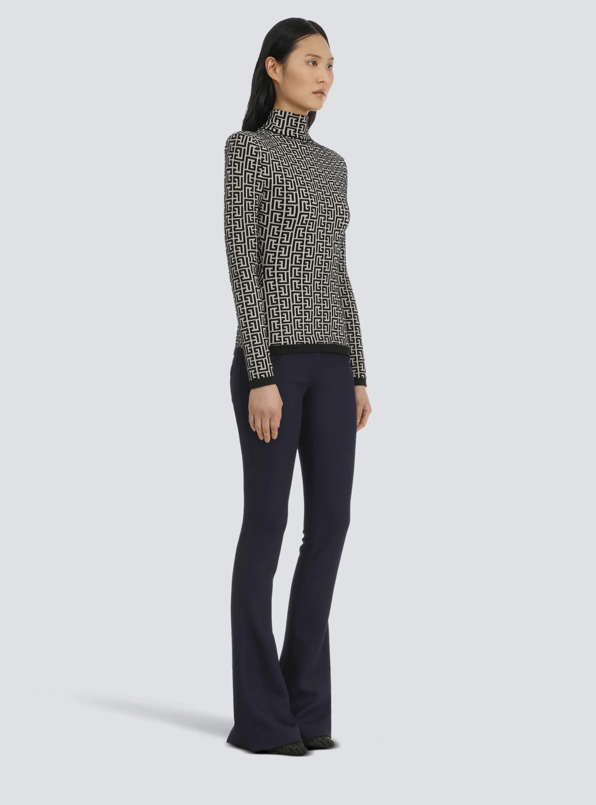 Women Balmain Knit Sweater With Monogram