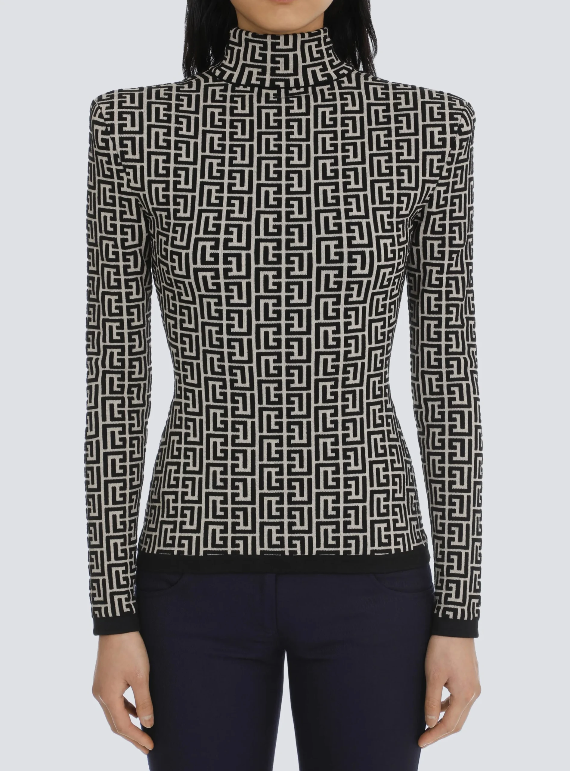 Women Balmain Knit Sweater With Monogram