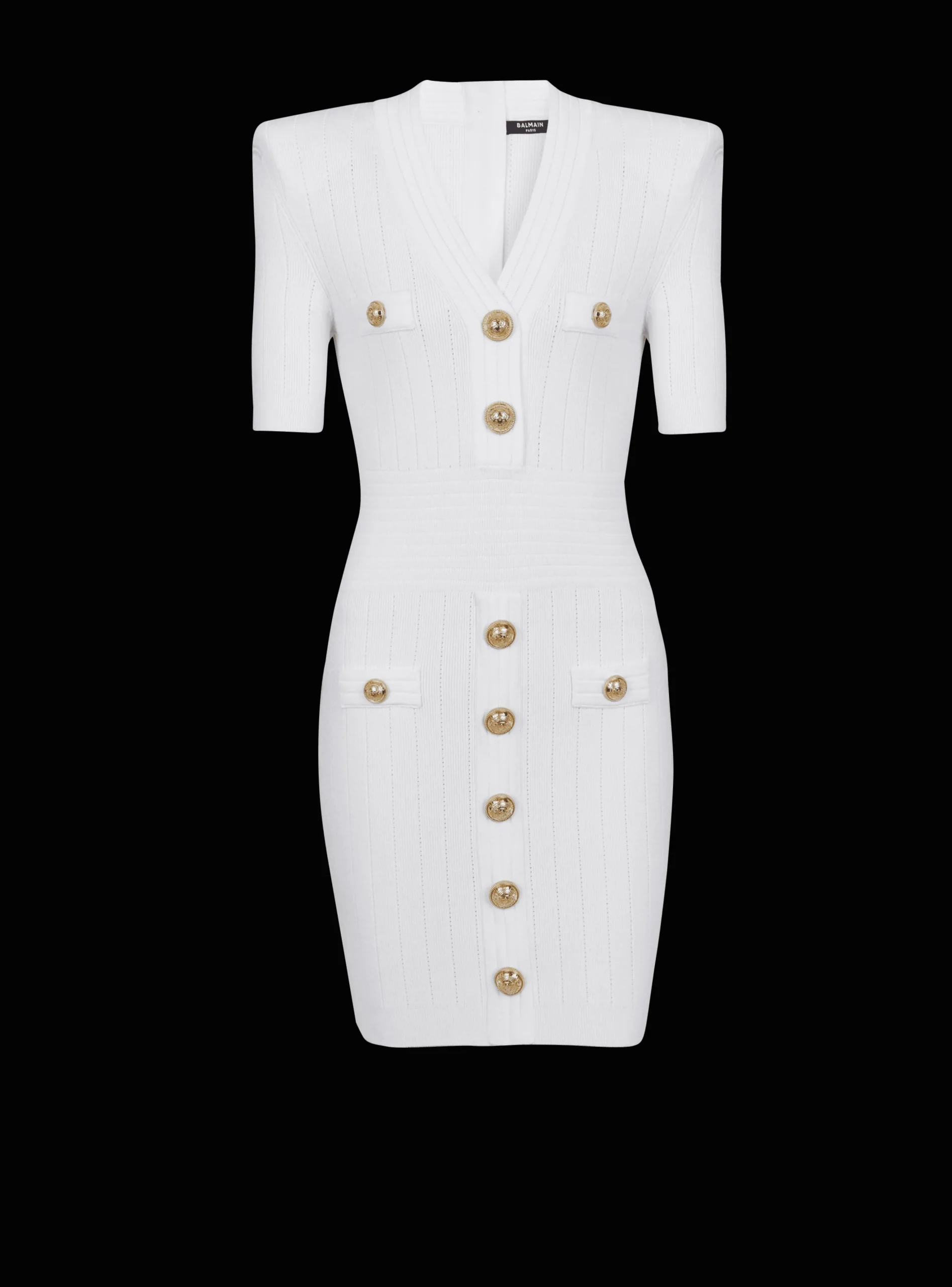 Women Balmain Knitted Dress With Buttons