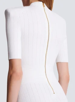Women Balmain Knitted Dress With Buttons