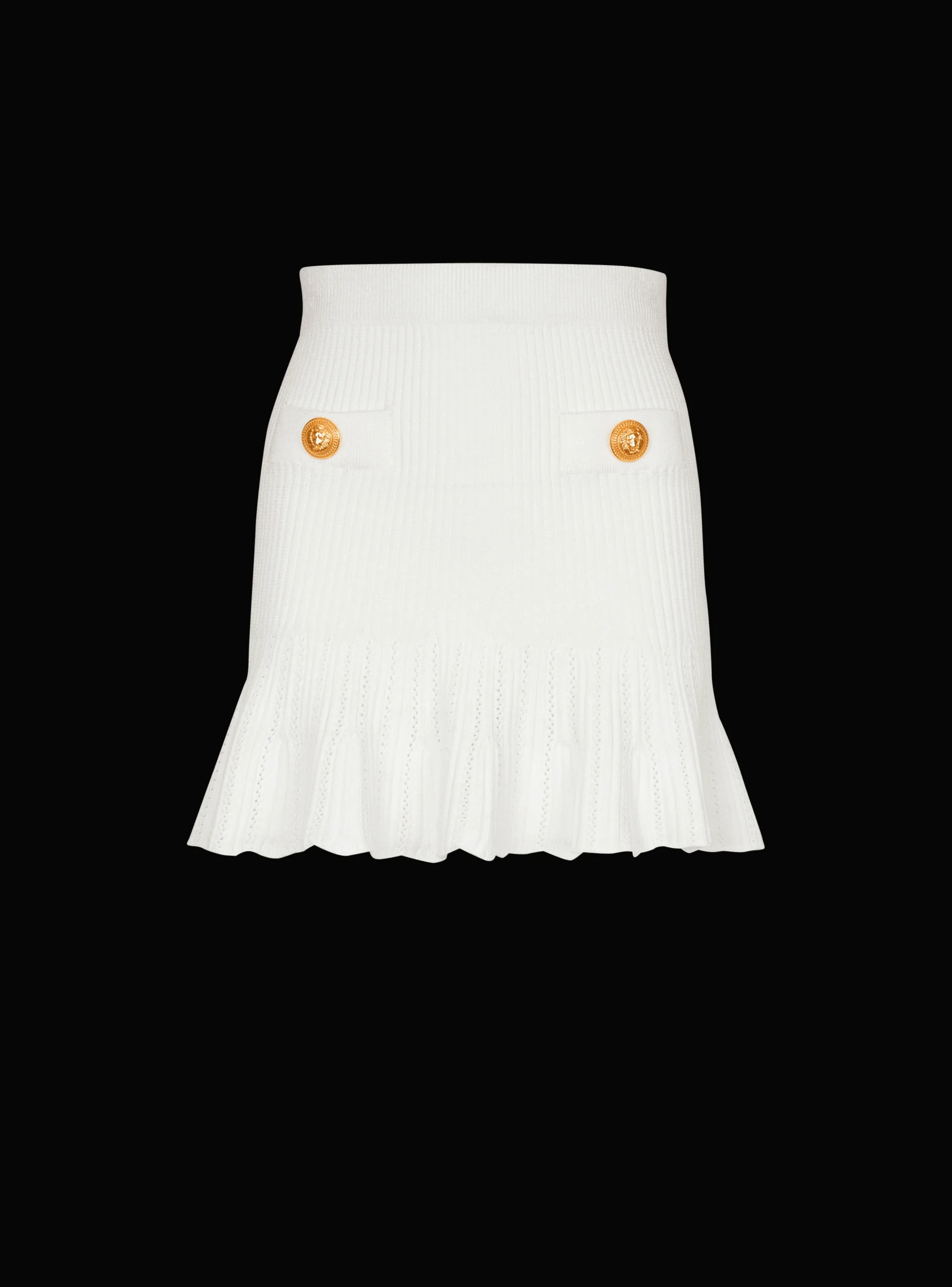 Women Balmain Knitted Skater Skirt