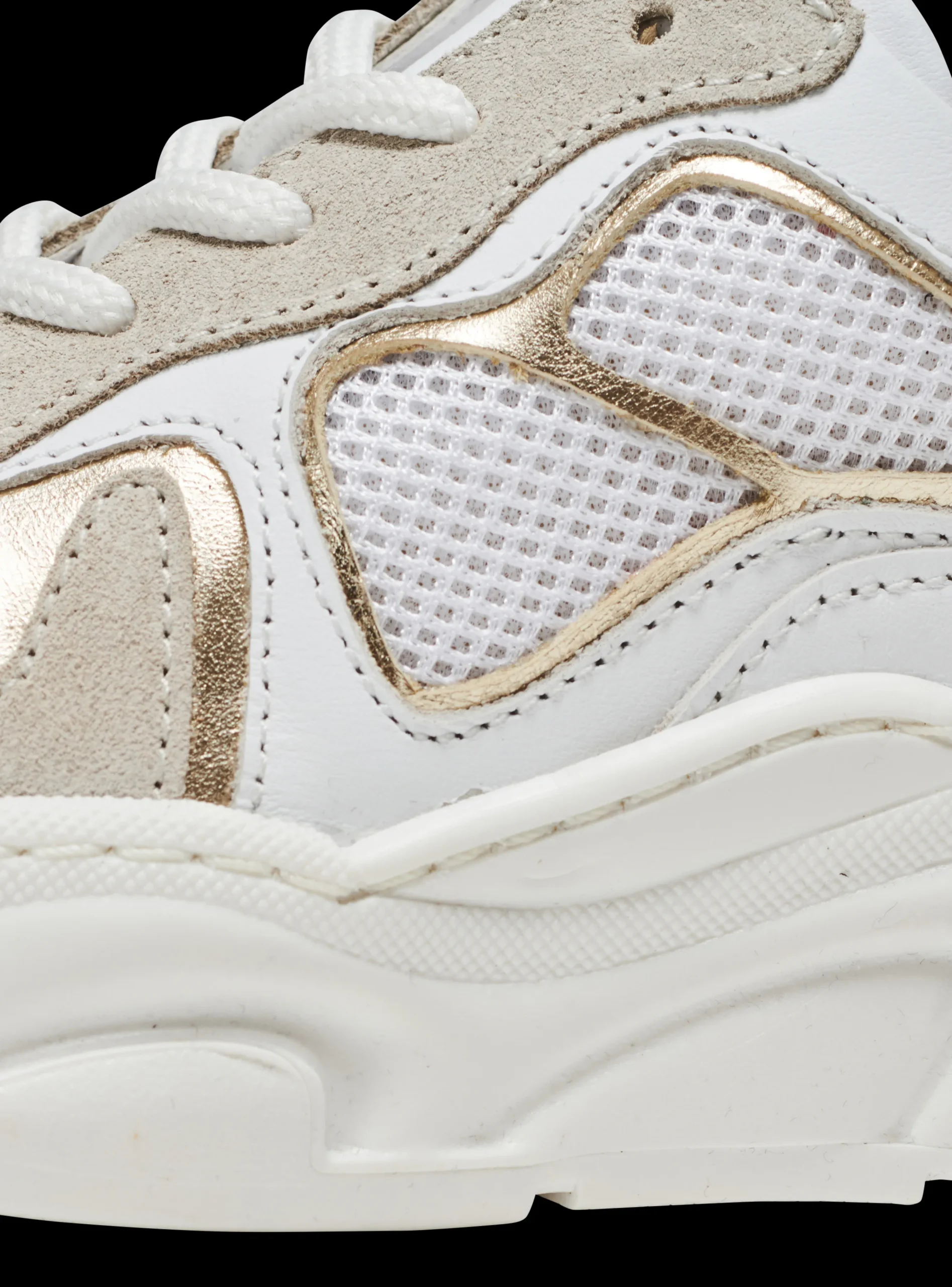 Kids/BOY Balmain Leather And Mesh Trainers