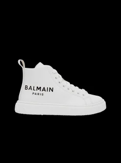 Kids/BOY Balmain Leather High-top Trainers