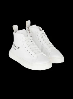 Kids/BOY Balmain Leather High-top Trainers
