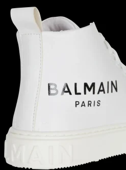 Kids/BOY Balmain Leather High-top Trainers