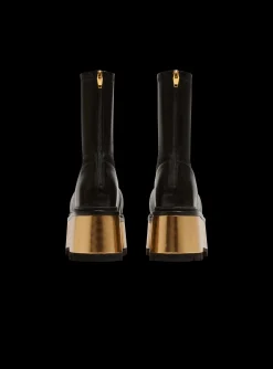 Women Balmain Leather Platform Boots