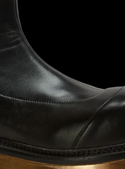 Women Balmain Leather Platform Boots