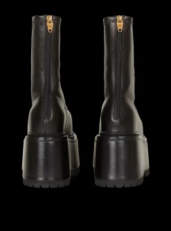 Women Balmain Leather Platform Boots