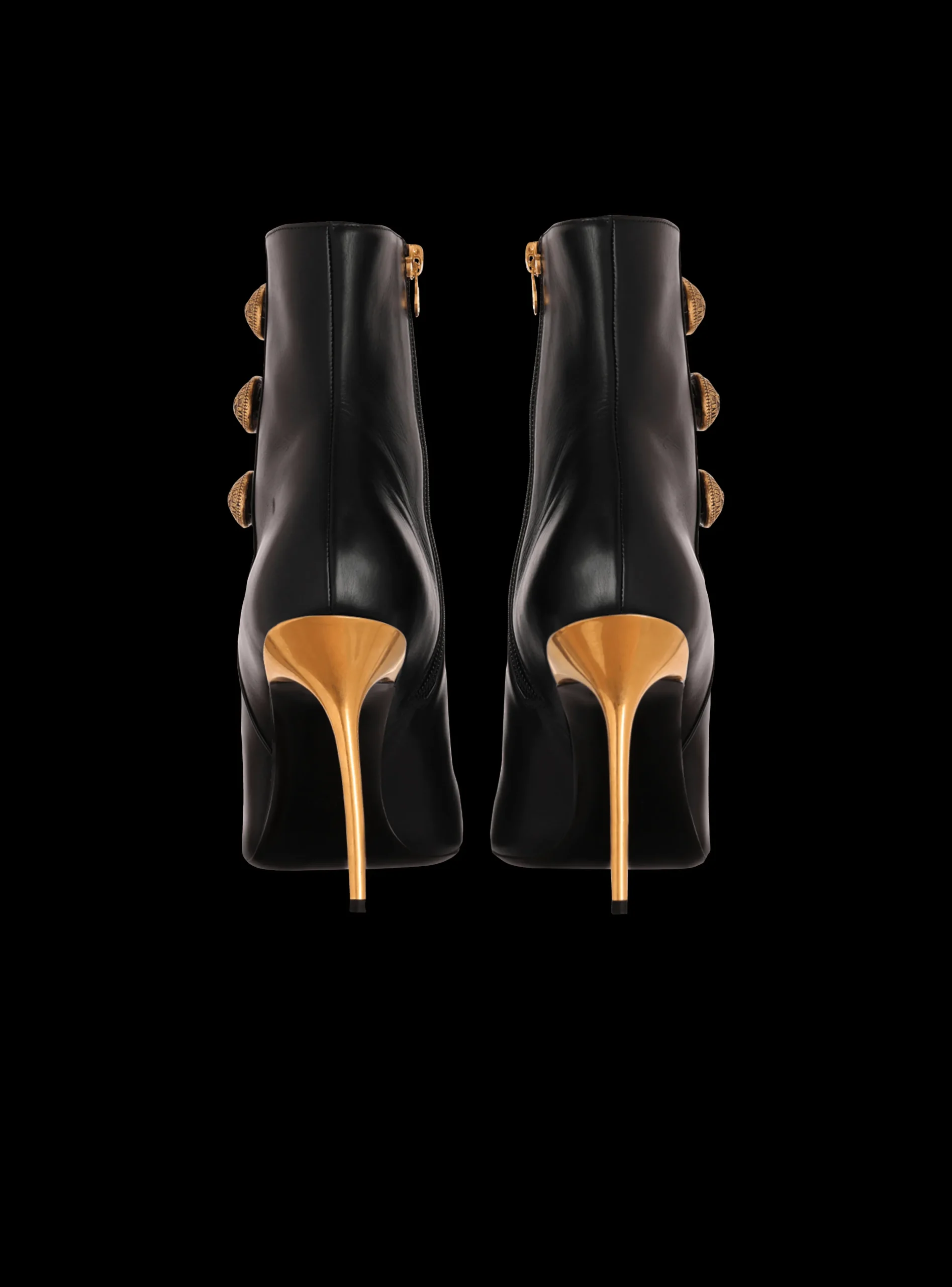 Women Balmain Leather Roni Ankle Boots