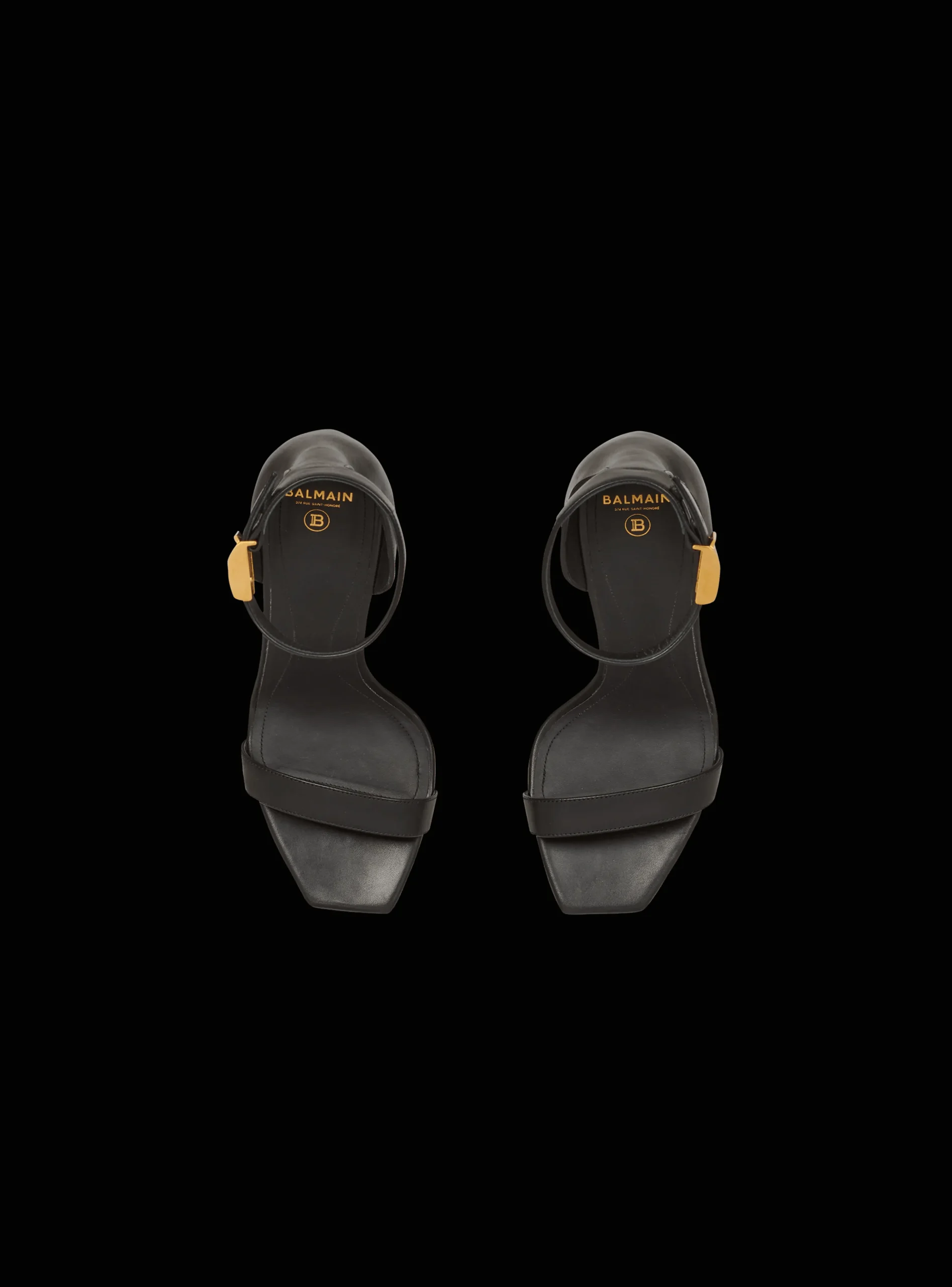 Women Balmain Leather Uma Sandals