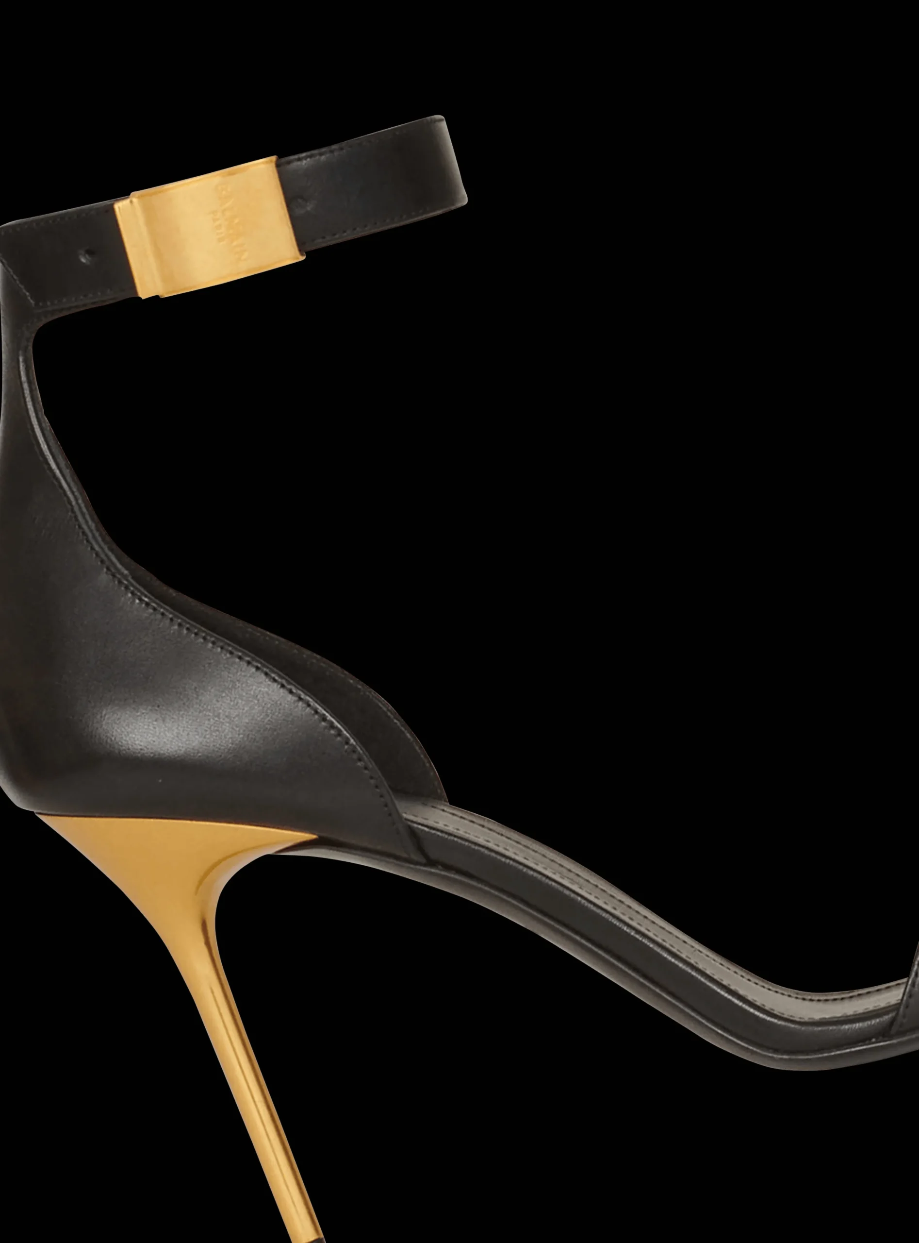 Women Balmain Leather Uma Sandals