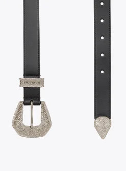 Balmain Leather Western Belt