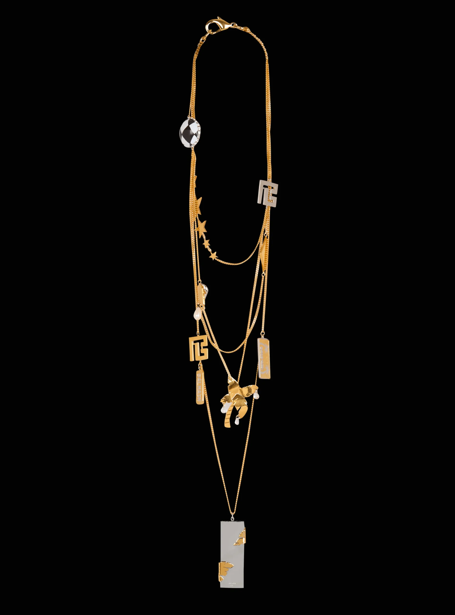Women Balmain Long Miami Pendant Necklace