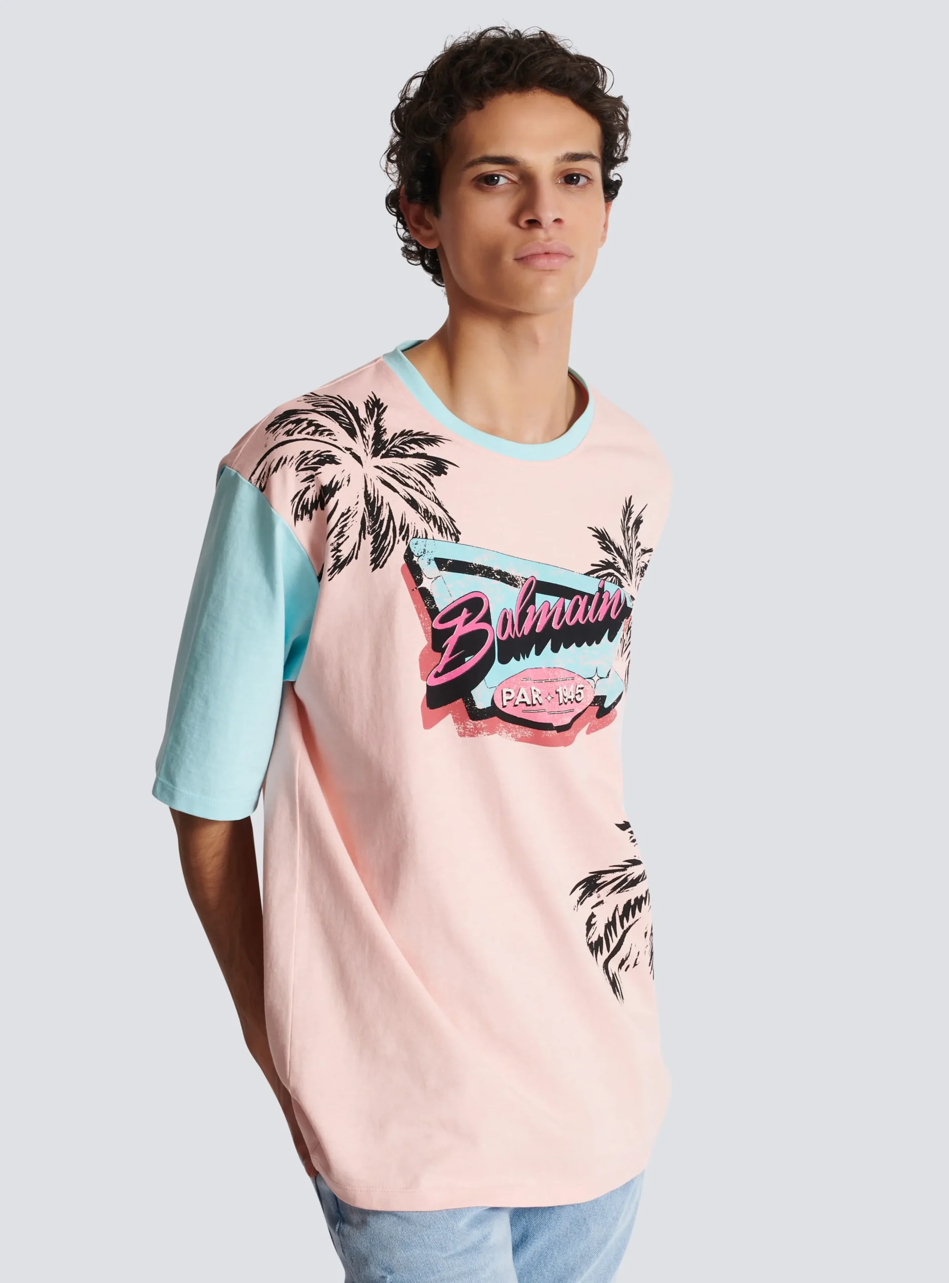 Balmain Loose Miami Printed T-shirt