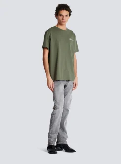Balmain Loose T-shirt With Signature Embroidery