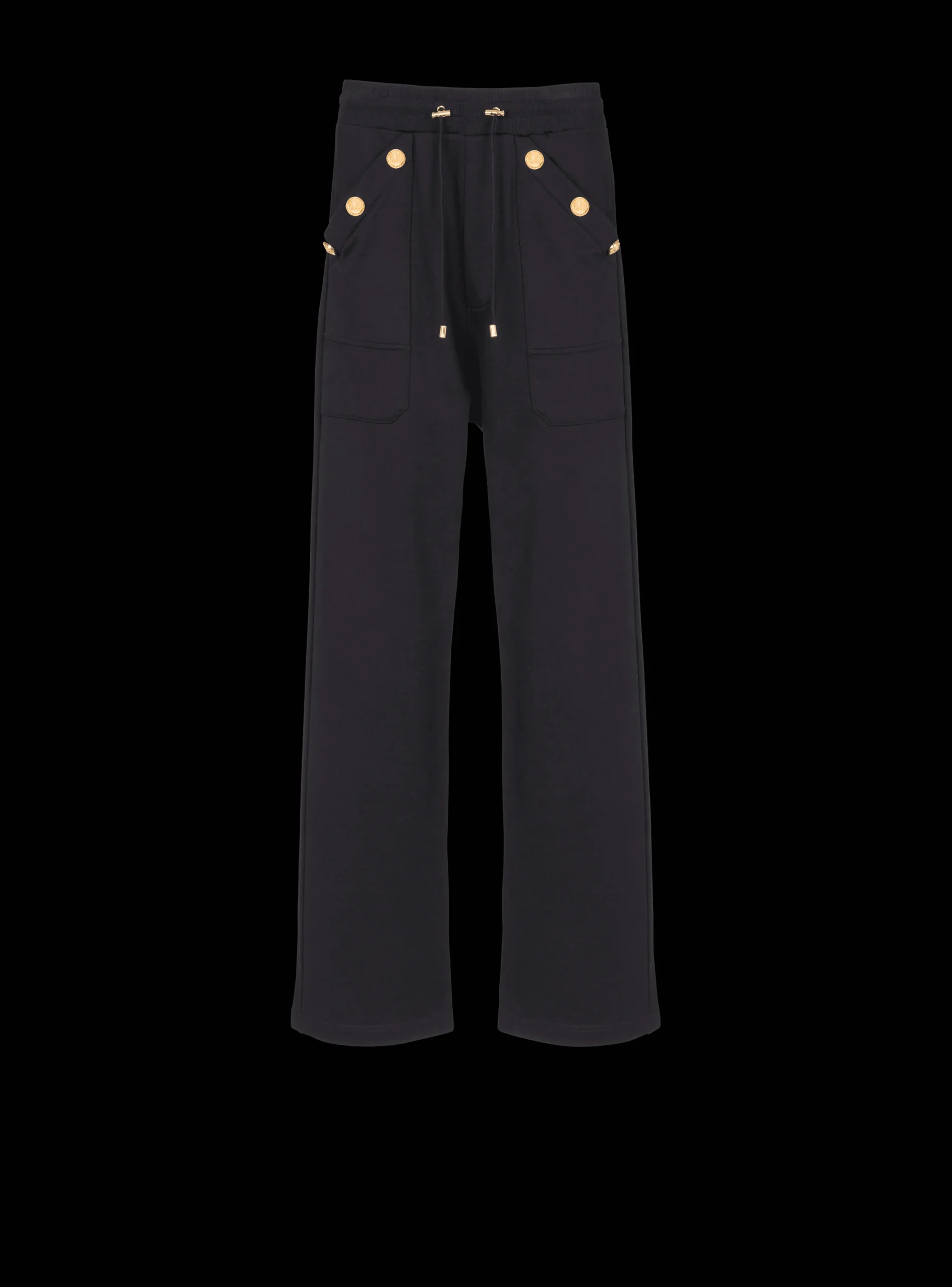 Women Balmain Loose-fitting Buttoned Joggers