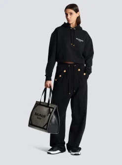 Women Balmain Loose-fitting Buttoned Joggers