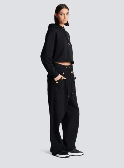 Women Balmain Loose-fitting Buttoned Joggers