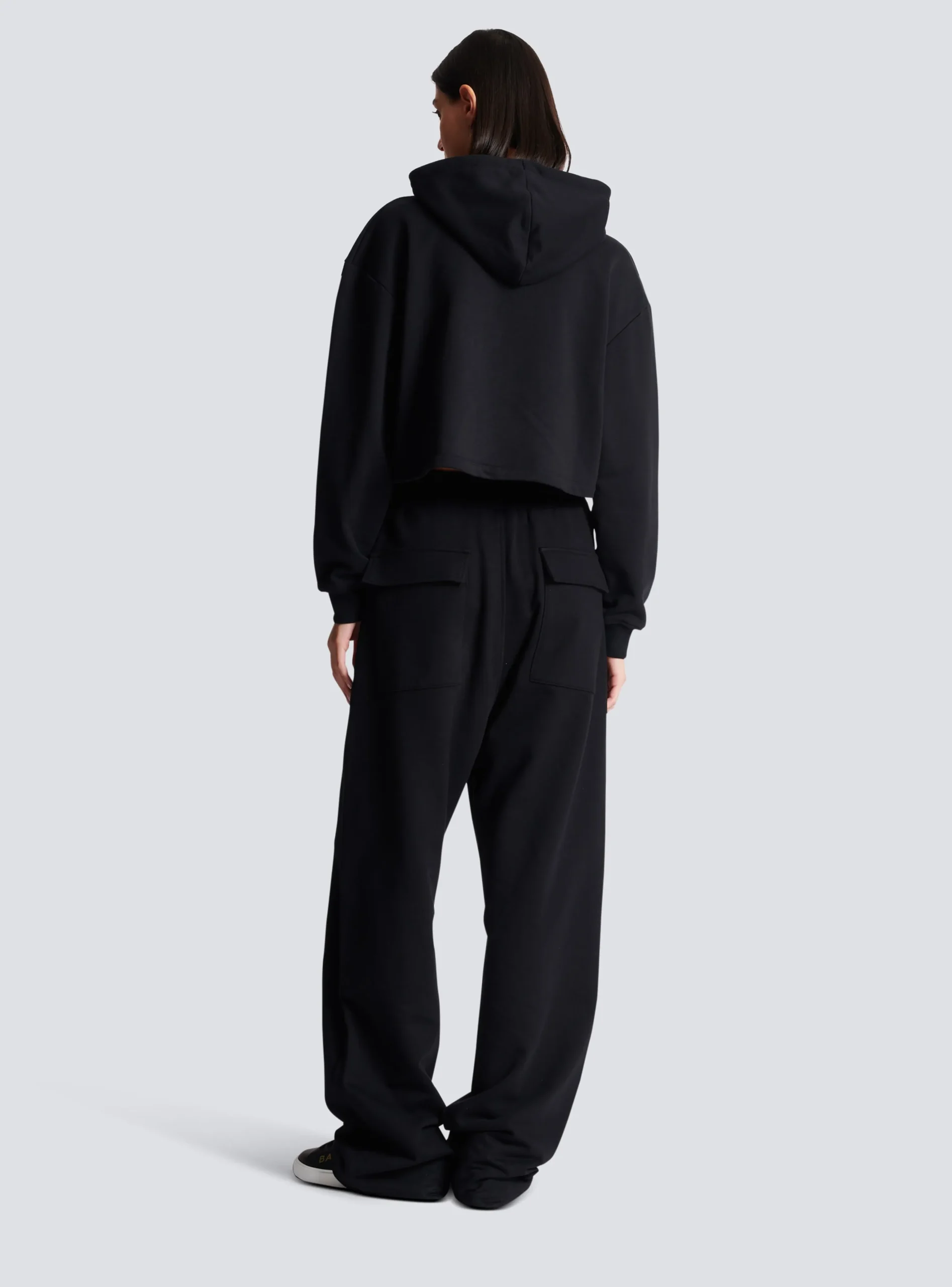 Women Balmain Loose-fitting Buttoned Joggers