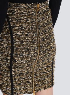 Women Balmain Lurex Tweed Skirt