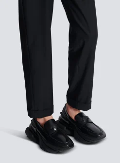 Balmain Main Lab Unicorn Glazed Leather Loafers