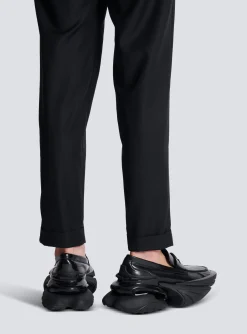 Balmain Main Lab Unicorn Glazed Leather Loafers