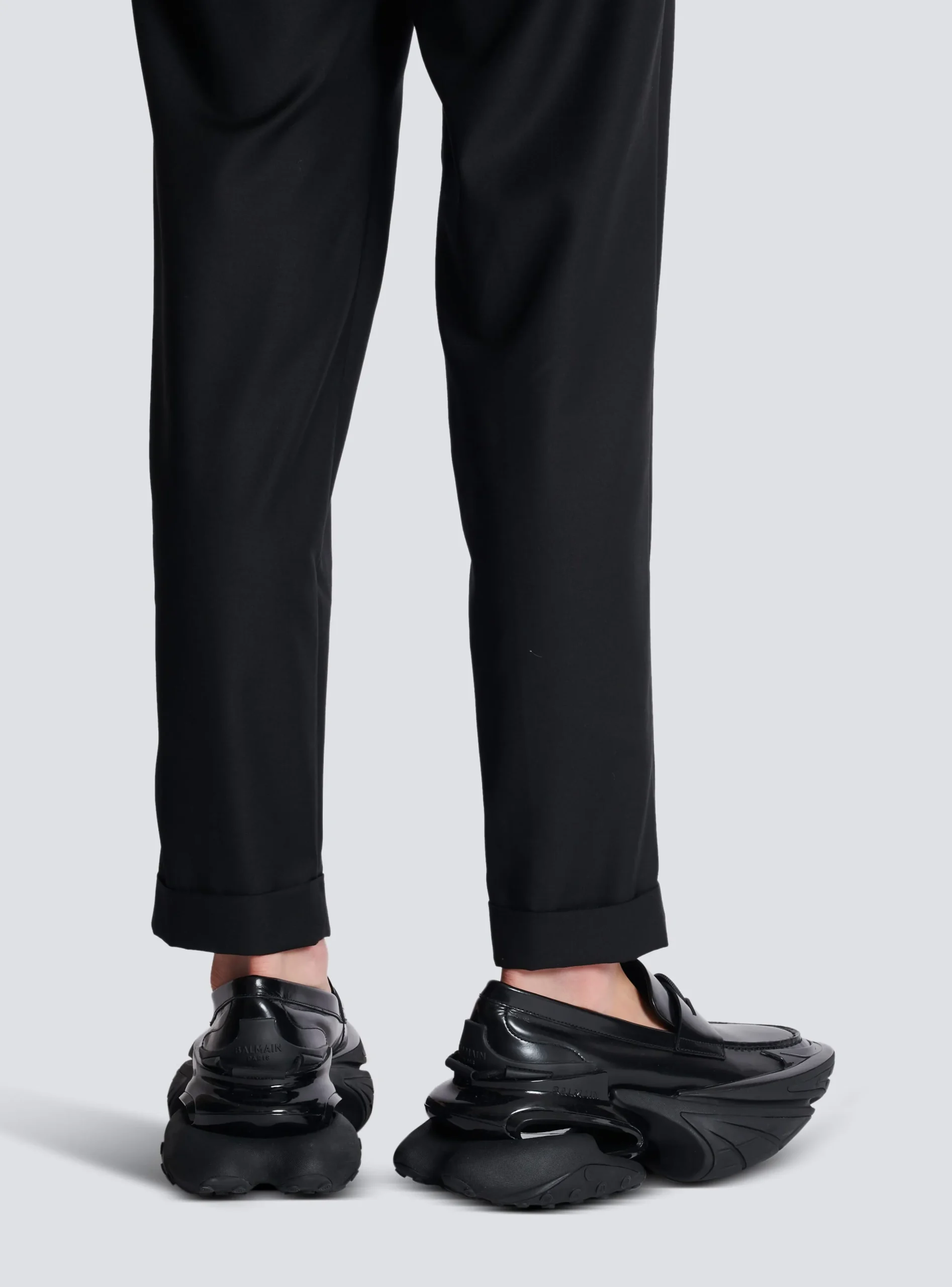 Balmain Main Lab Unicorn Glazed Leather Loafers