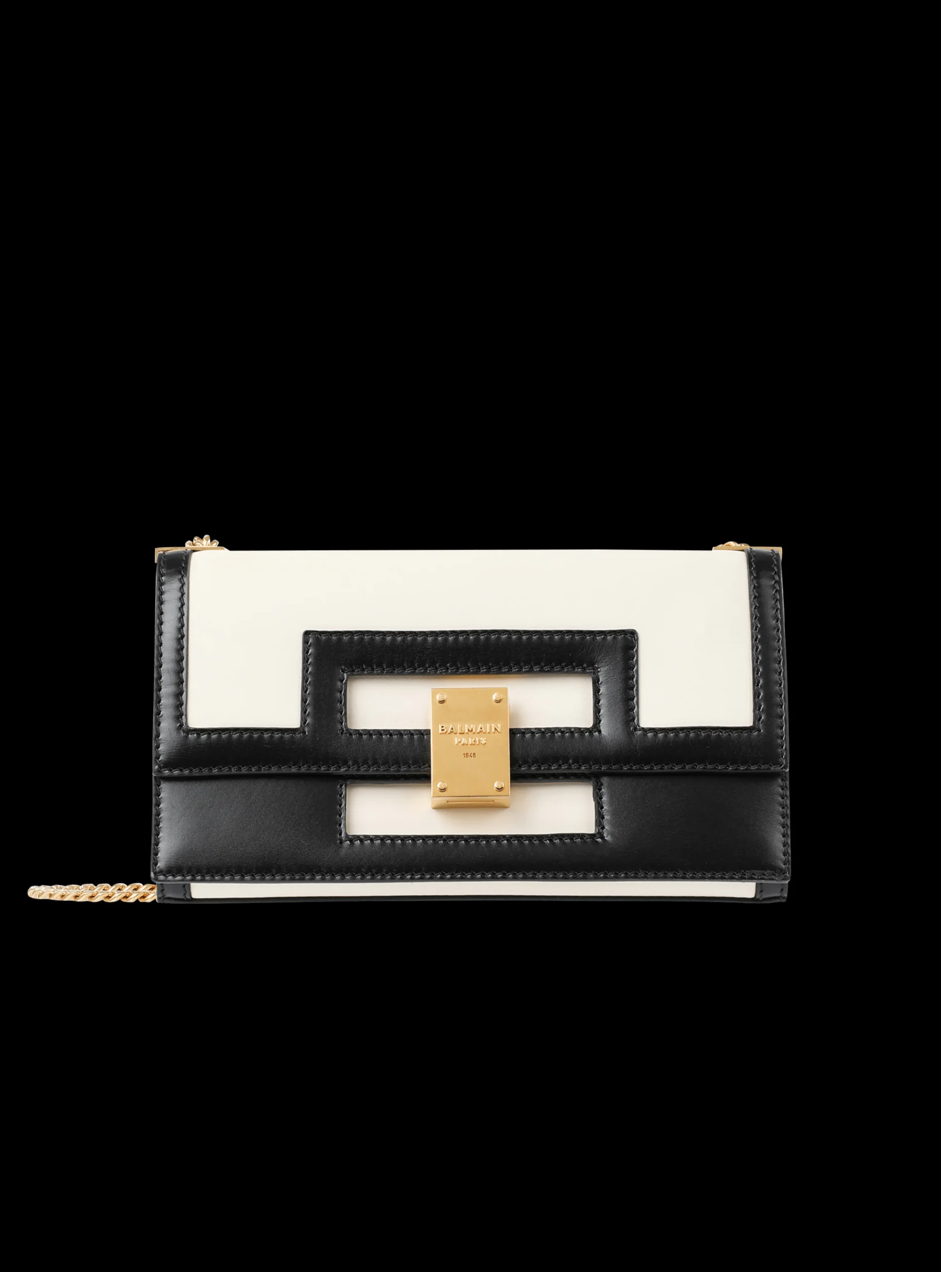 Women Balmain Medium-sized Black And Leather 1945 Heritage Bag