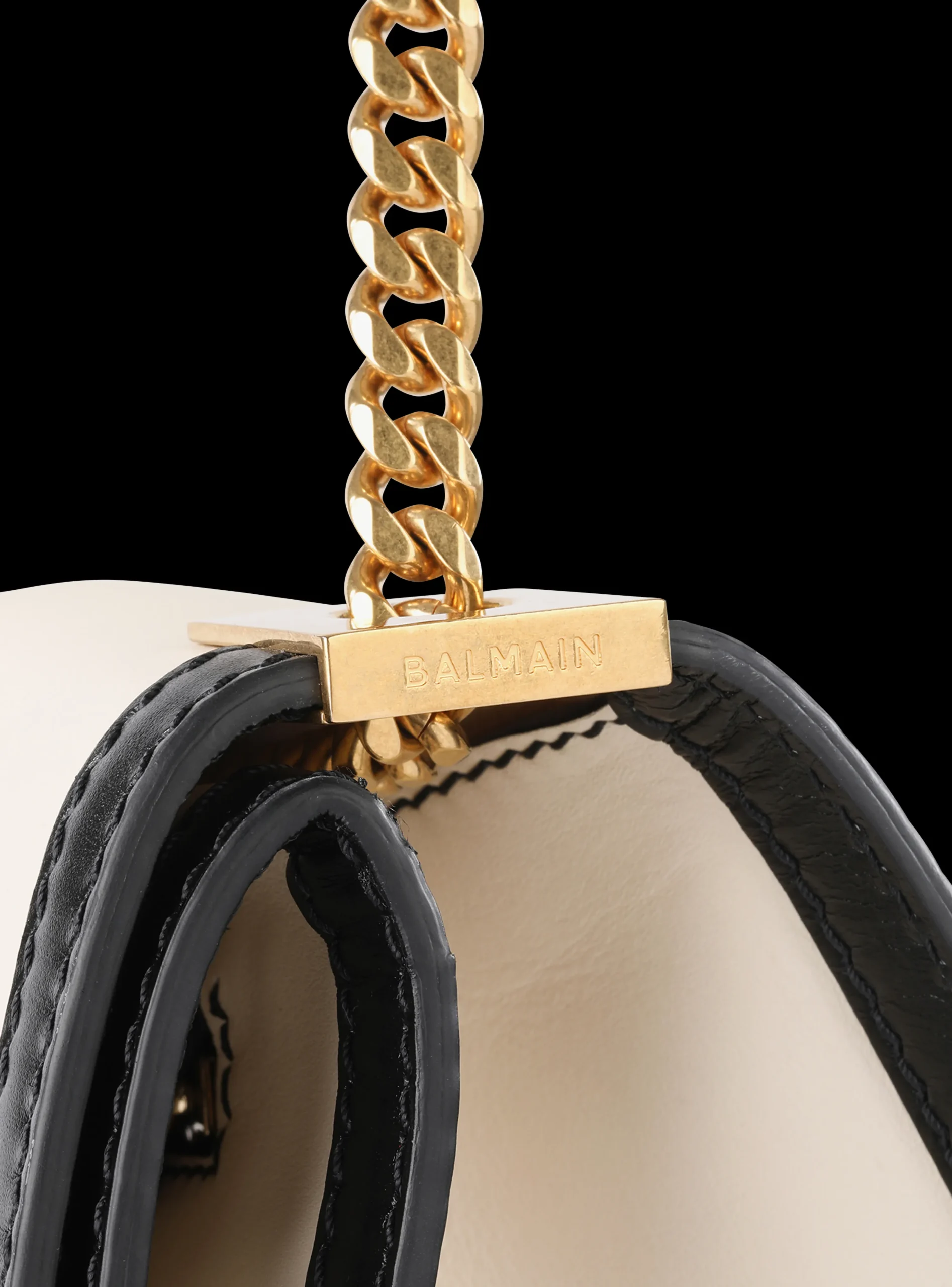 Women Balmain Medium-sized Black And Leather 1945 Heritage Bag