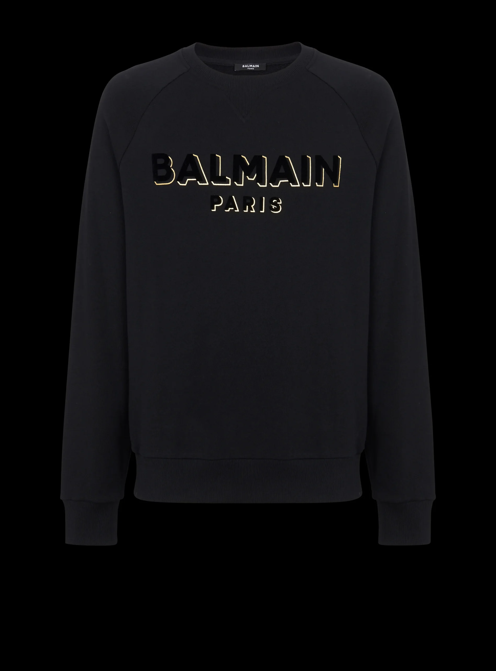 Balmain Metallic Flocked Sweatshirt