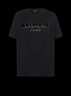 Balmain Metallic Flocked T-shirt