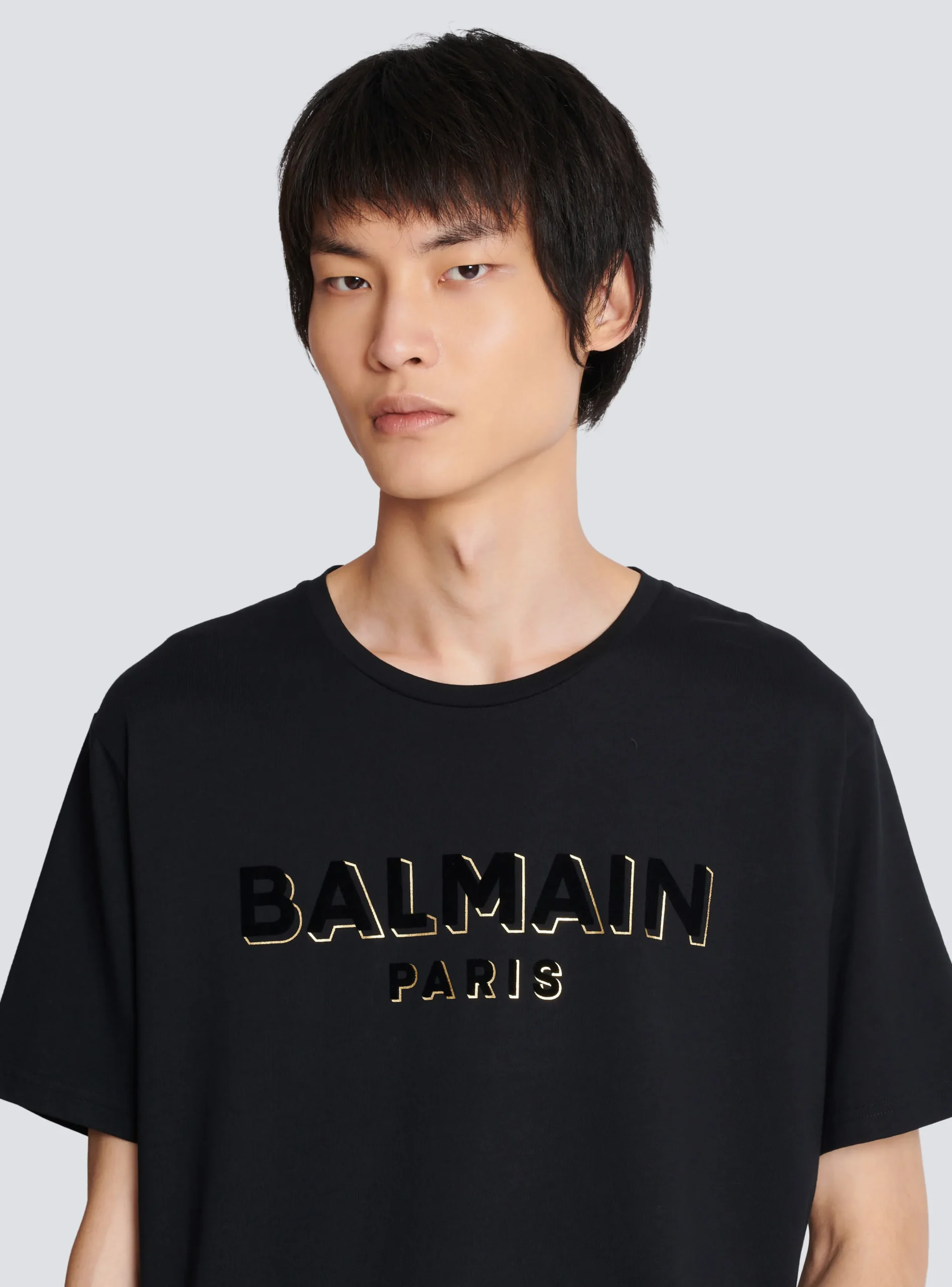 Balmain Metallic Flocked T-shirt