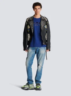 Balmain Metallic Flocked T-shirt