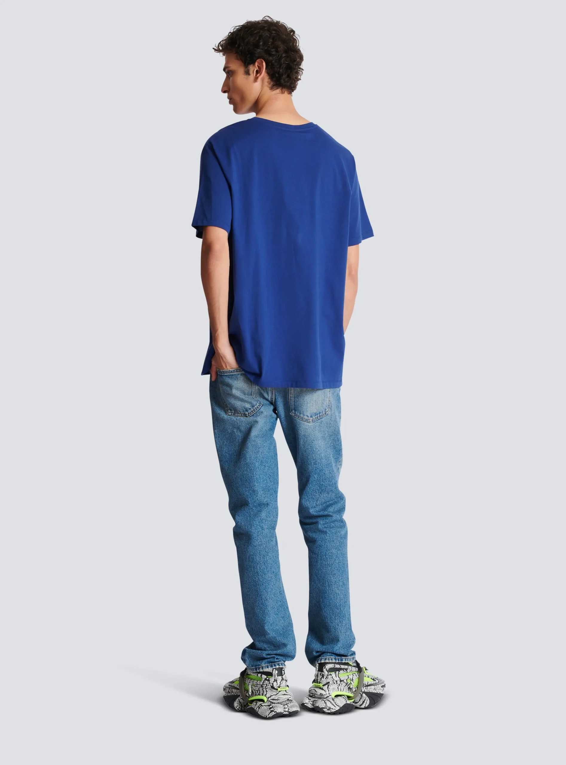 Balmain Metallic Flocked T-shirt