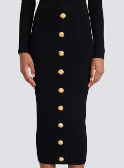 Women Balmain Mid-length Knit Skirt