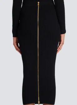 Women Balmain Mid-length Knit Skirt