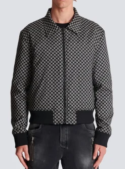 Balmain Mini Monogram Bomber Jacket