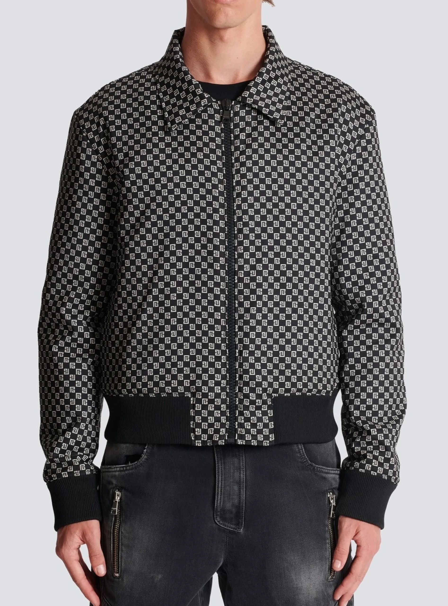 Balmain Mini Monogram Bomber Jacket