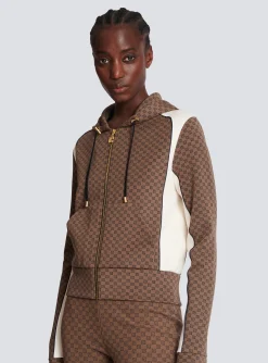 Women Balmain Mini Monogram Hoodie