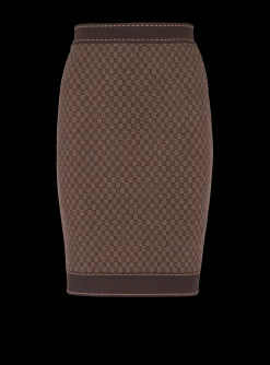 Women Balmain Mini Monogram Jacquard Skirt